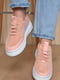 Кроссовки розового цвета на шнуровке | 6577330 | фото 2