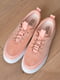 Кроссовки розового цвета на шнуровке | 6577330 | фото 4