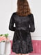 Платье А-силуэта велюровое черного цвета размер | 6577528 | фото 3