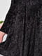 Платье А-силуэта велюровое черного цвета размер | 6577528 | фото 4