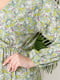 Платье полубатальное зеленого цвета в принт | 6577566 | фото 4