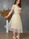 Сукня бежевого кольору з фатином | 6577585 | фото 2