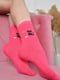 Носки махровые розового цвета с рисунком | 6577587 | фото 2