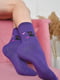 Шкарпетки махрові фіолетового кольору з малюнком | 6577591 | фото 2