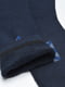 Шкарпетки махрові темно-синього кольору з малюнком | 6577615 | фото 3