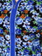 Халат велюровый полубатальный темно-синий в цветочный принт | 6577639 | фото 4