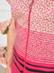 Розовый халат с комбинированным принтом | 6577666 | фото 4