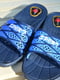Шлепанцы сине-голубые с узором и надписью Sport | 6577864 | фото 4