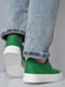 Кеды зеленого цвета на шнуровке | 6577996 | фото 3
