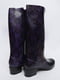 Сапоги резиновые высокие черные с фиолетовым | 6578037 | фото 5