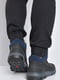 Чорні зимові черевики з оздобленням синього кольору | 6578060 | фото 3