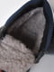Чорні зимові черевики з оздобленням синього кольору | 6578060 | фото 4