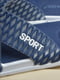 Шльопанці синього кольору з написом "Sport" | 6578290 | фото 4