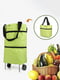 Складная хозяйственная сумка на колесах салатового цвета | 6578318 | фото 3