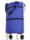 Складана сумка на колесах синього кольору | 6578319 | фото 3