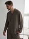 Піжама лляна коричнева в смужку: сорочка та штани | 6578600 | фото 7