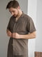 Піжама коричнева з органічного лляного матеріалу: сорочка та шорти | 6578601 | фото 4
