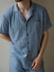 Піжама блакитна з органічного лляного матеріалу: сорочка та шорти | 6578602 | фото 4