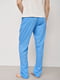 Льняные голубые брюки для дома | 6578604 | фото 6