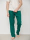 Льняные зеленые брюки для дома | 6578605 | фото 3