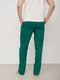 Льняные зеленые брюки для дома | 6578605 | фото 4