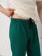 Льняные зеленые брюки для дома | 6578605 | фото 6