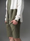 Спортивний костюм: молочно-зелена толстовка та шорти кольору хакі | 6578625 | фото 8