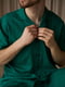 Піжама зелена з органічного лляного матеріалу: сорочка та шорти | 6578649 | фото 6