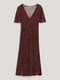 Сукня А-силуету коричневого кольору в принт | 6578720 | фото 2