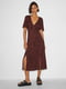 Платье А-силуэта коричневого цвета в принт | 6578720 | фото 3