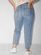 Голубые джинсы-бойфренды с потертостями | 6578741 | фото 2