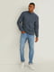 Теплый меланжевый свитер темно-синего цвета | 6578794 | фото 3
