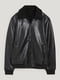 Черная куртка с меховым отложным воротником | 6578811 | фото 3