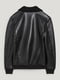 Черная куртка с меховым отложным воротником | 6578811 | фото 4