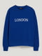 Світшот синього кольору з написом LONDON | 6578849 | фото 4