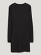 Чорна сукня в рубчик із оригінальними вирізами з боків | 6578870 | фото 4