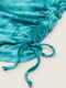 Платье-футболка голубое в принт с завязками по бокам | 6581278 | фото 5