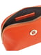 Косметичка оранжевая с логотипом бренда в виде монограммы | 6581332 | фото 3