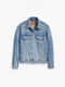 Модна джинсова куртка у синьому відтінку | 6581422 | фото 3