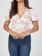Укороченная блуза с короткими рукавами-фонариками | 6581540 | фото 3