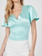 Укороченная блуза с короткими рукавами-фонариками | 6581547 | фото 2