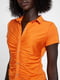 Блуза оранжевая с рубашечным воротником | 6581569 | фото 2