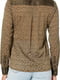 Блуза коричневая полупрозрачная ткань с текстурным принтом | 6581581 | фото 5