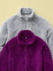 Куртка фіолетова на блискавці зі штучного хутра | 6581703 | фото 2