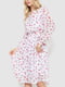 Платье А-силуэта белое с принтом | 6581843 | фото 3