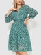 Платье зеленое с цветочным принтом | 6581849 | фото 2