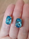 Позолочені сережки із кристалами Swarovski блакитного відтінку | 6583062 | фото 2