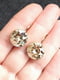 Позолочені сережки з кристалами Swarovski світло-бурштинового відтінку | 6583065 | фото 2
