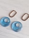 Позолочені сережки із прозорими блакитними кристалами Swarovski | 6583073 | фото 5