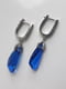 Родування сережки з кристалами Сваровськи синьо-блакитного відтінку | 6583082 | фото 2